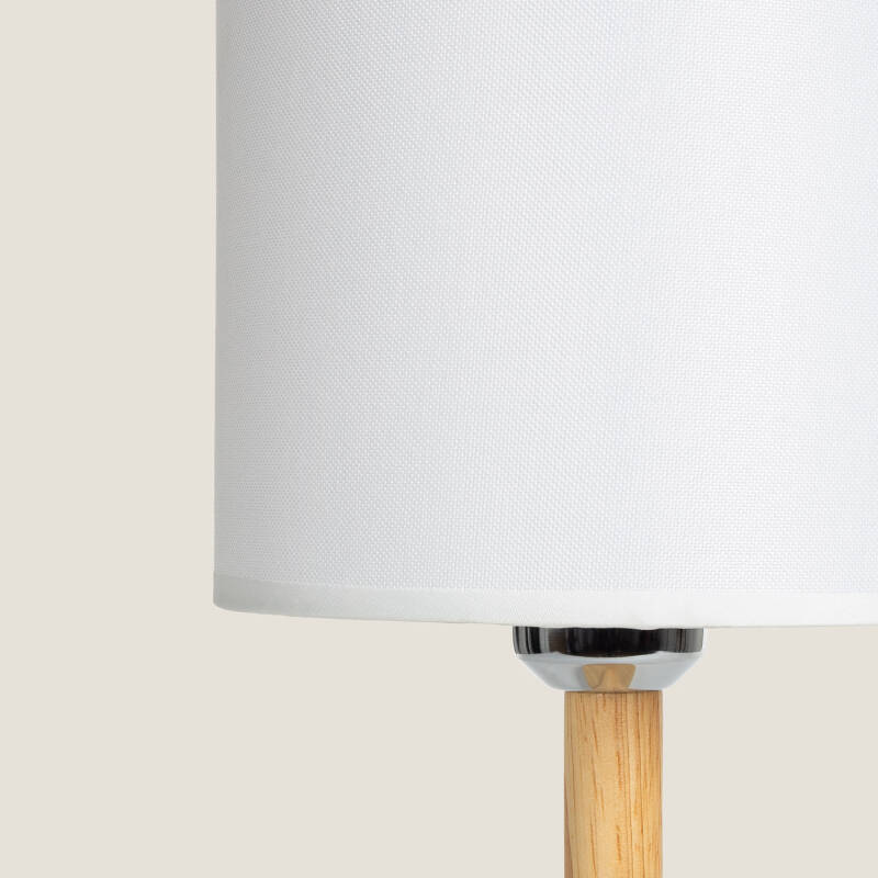 Candeeiro de Mesa LED 1W Portátil Madeira com Bateria USB Recarregável Folgosa