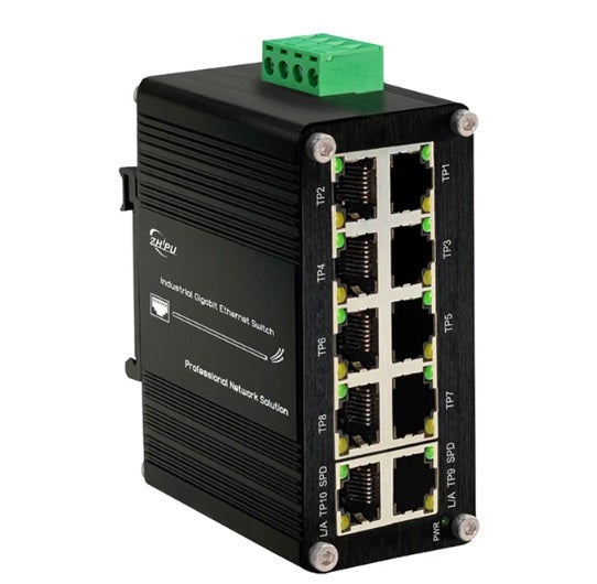 Switch RJ45 ethernet, para calha (PoE) - Zhpuostd