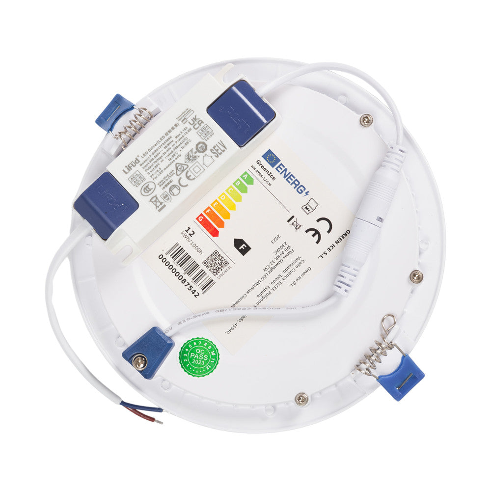 Downlight LED Slimline 12W 1.204Lm Driver Lifud Flicker Free IP20 30.000H