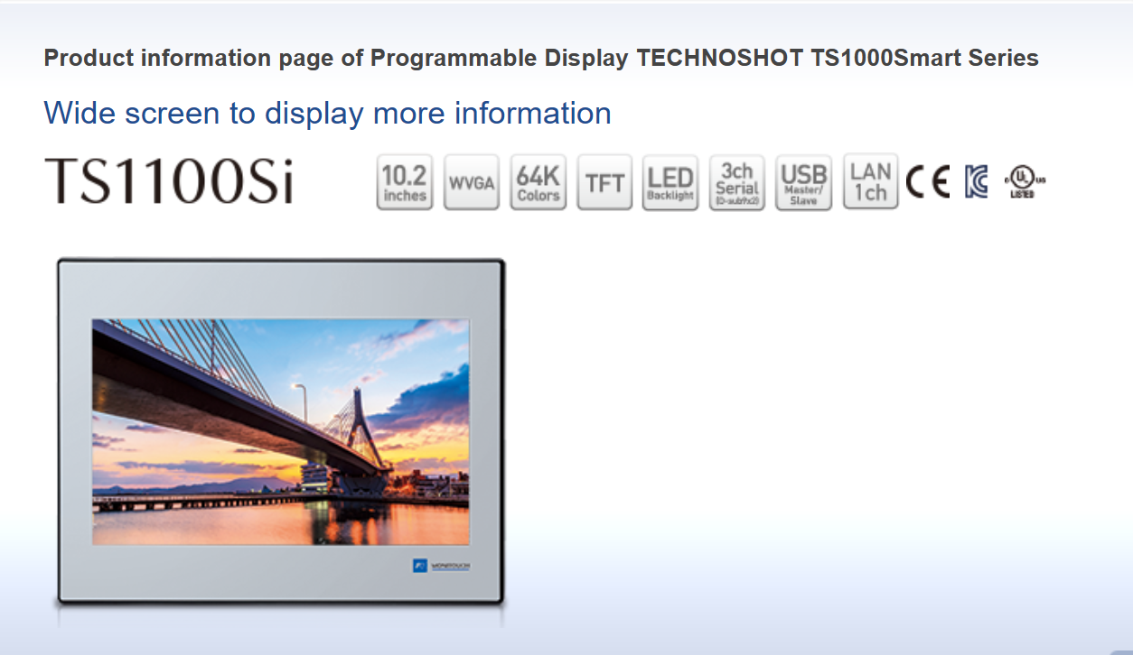 TS1100SI - Hmi Monitouch Hakko 10"