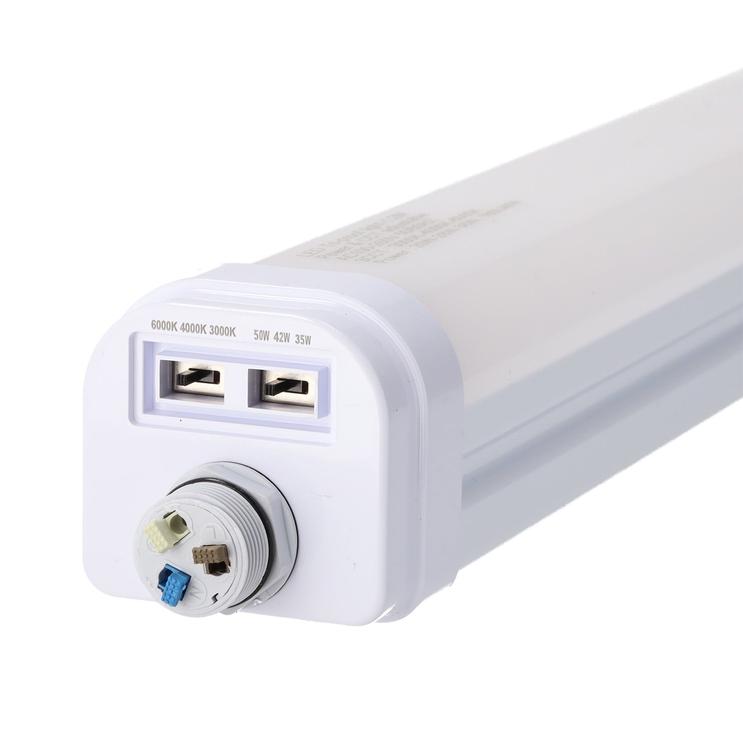 Philips IP66 Linkable Luminária LED à prova d'água 150Cm Potência ajustável (35/42 / 50W) 160Lm / W CCT Tom de luz ajustável 3/4