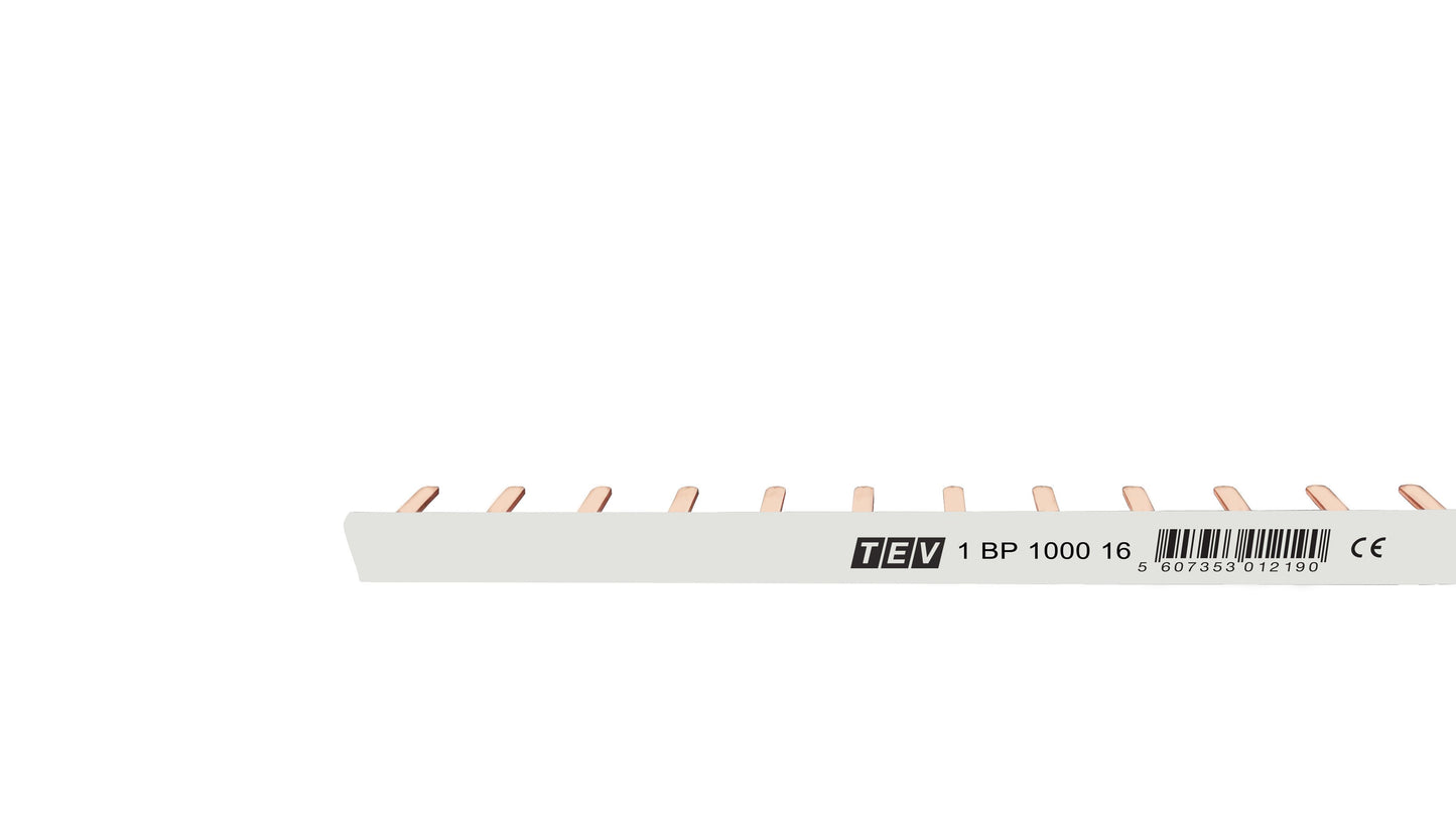 Barramento / Pente Unipolar Ponteira 16mm2 1000mm 1P - 1BP100016 TEV
