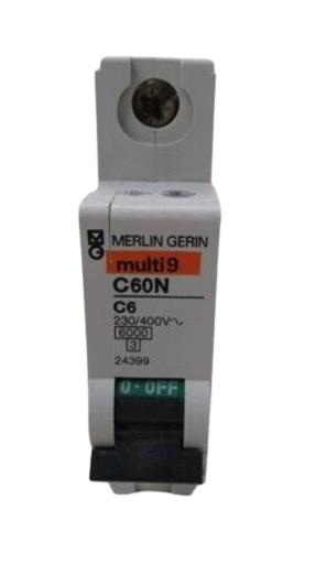 Disjuntor C60N 1P 6A CURVA C 6/10KA MERLIN GERIN #24399