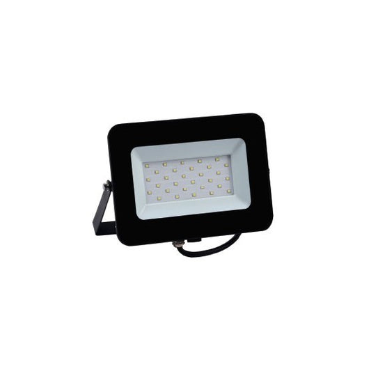 Projetor LED SMD 30W Preto 3000K 100lm/W