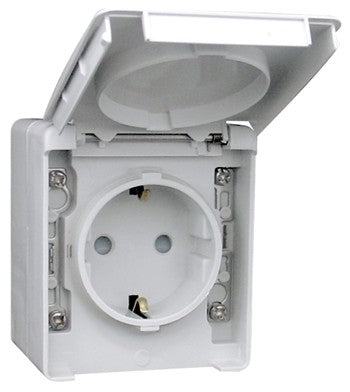 Tomada 2P+T(Schuko) c/ obturador Efapel 48132CCZ