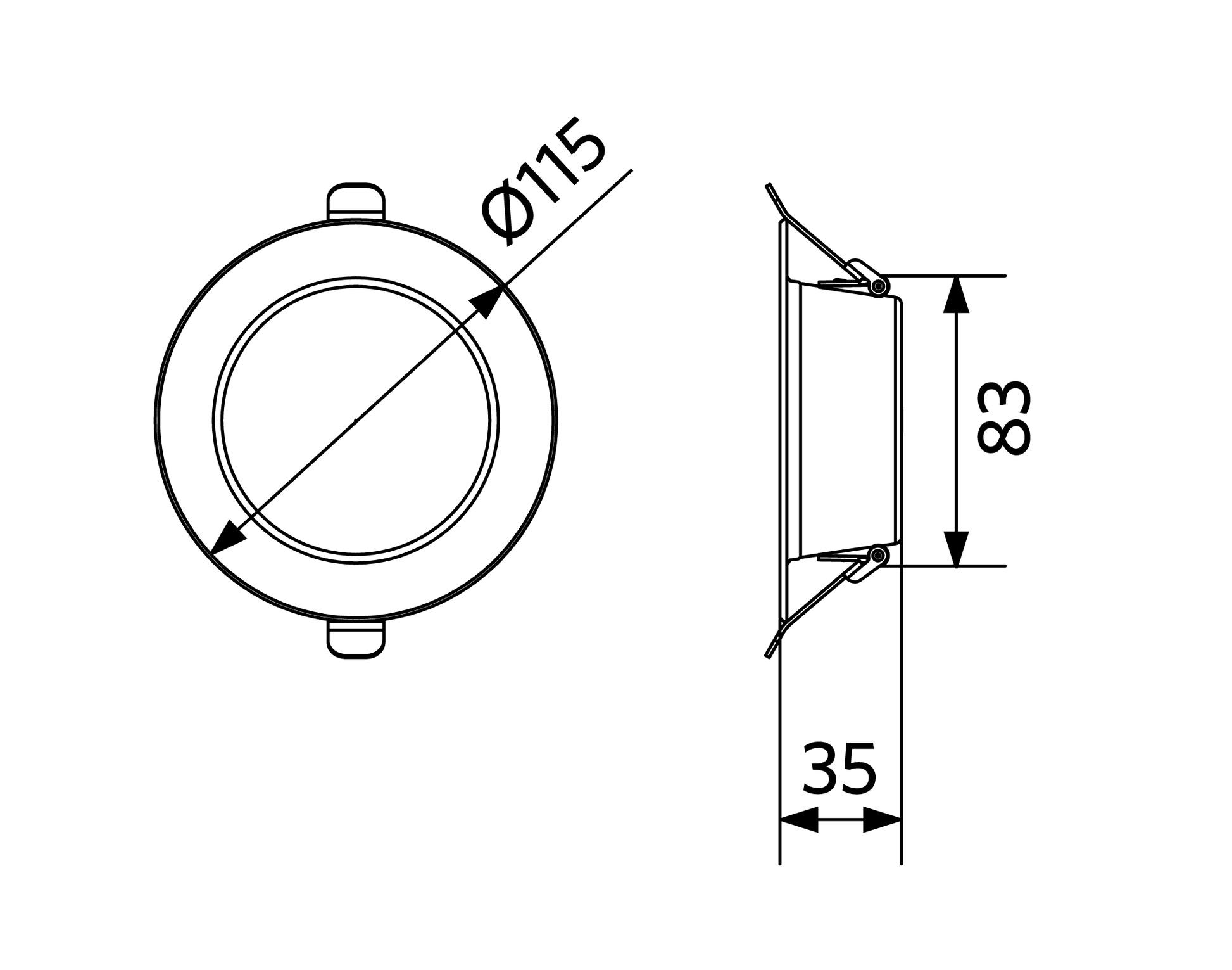 LEDDownlightCo-E Rd100-9W-840