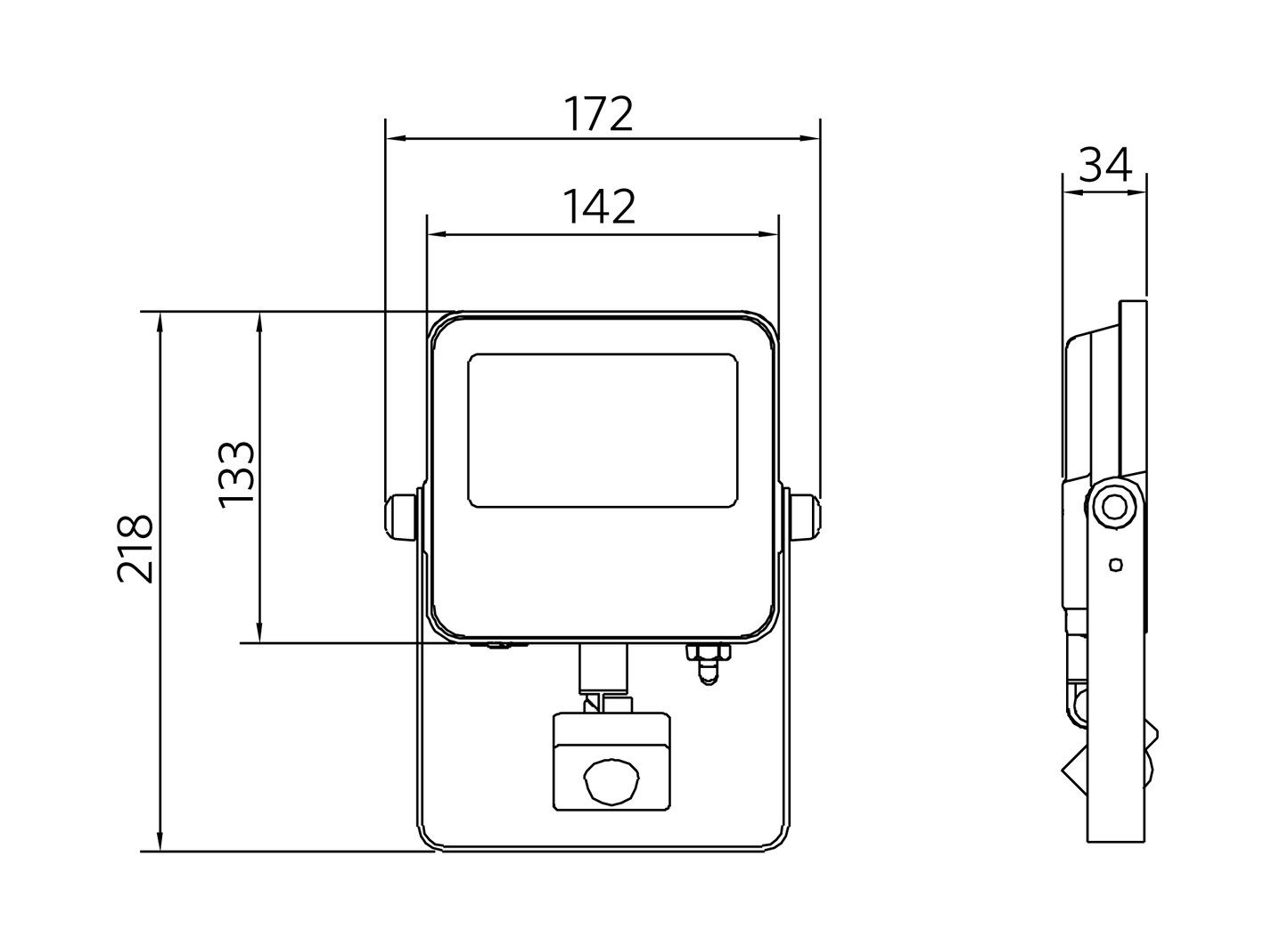 LEDFlood-E3 Re144-20W-840-BL-MD
