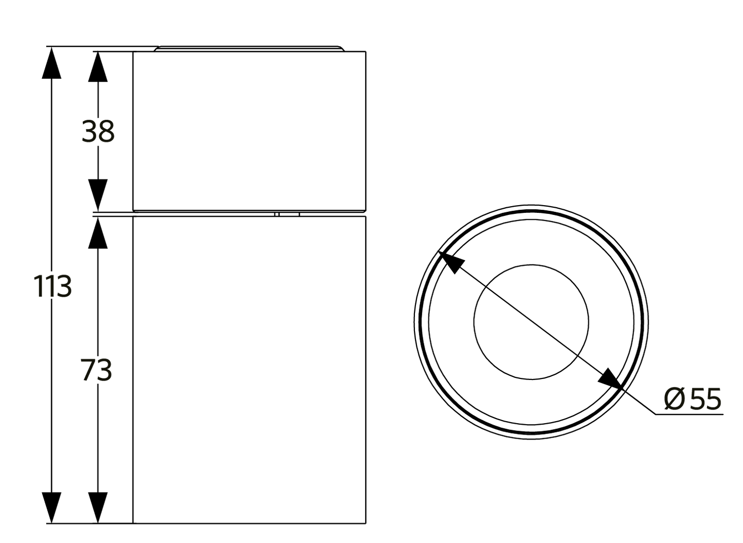 LEDSpotRA-Selena-E 5W-930-55D-WH