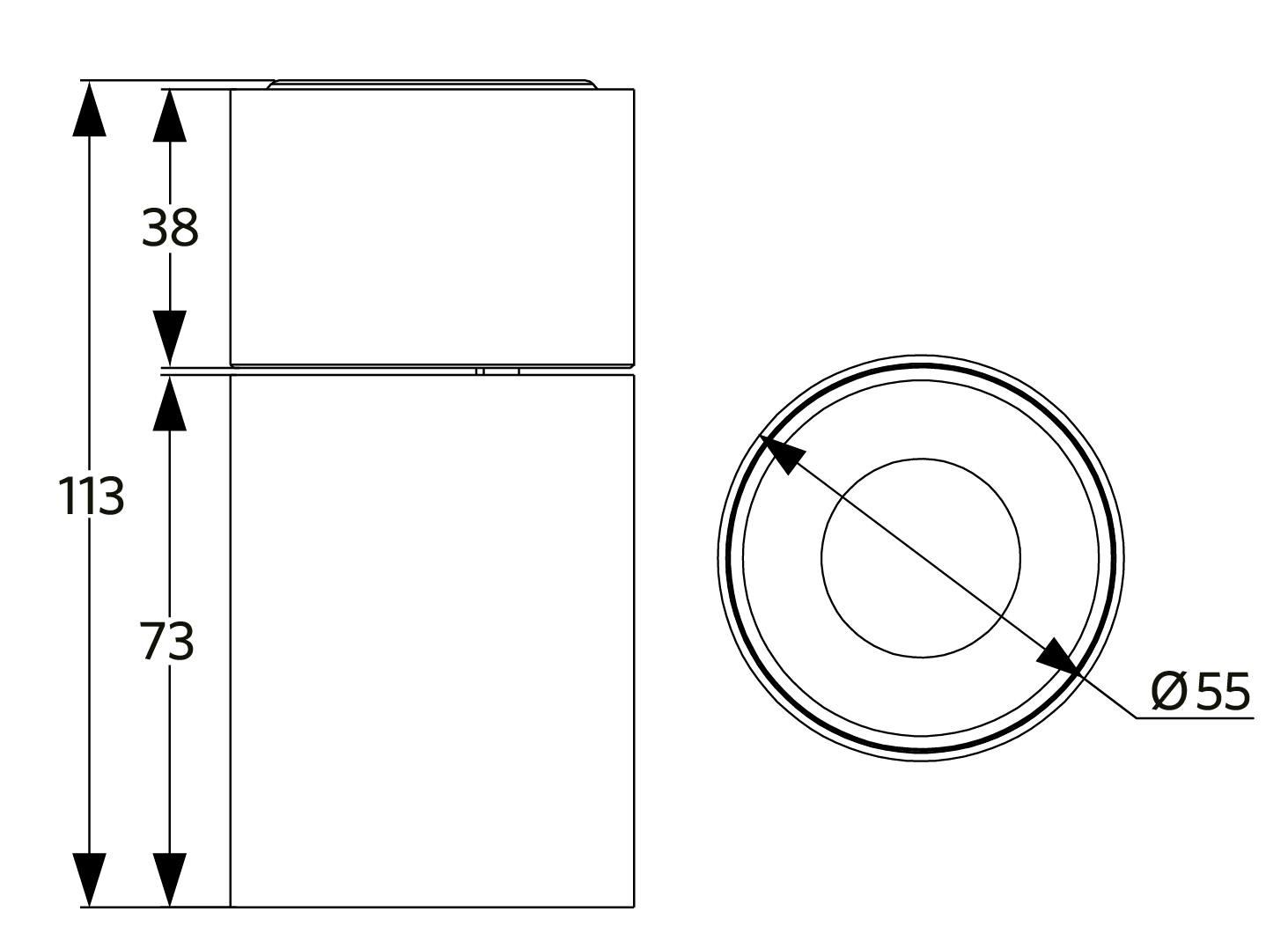 LEDSpotRA-Selena-E 5W-930-55D-WH