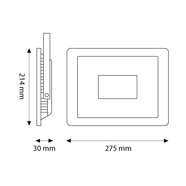 Projetor LED 100W  12000Lm IP66 Regulável 60.000H