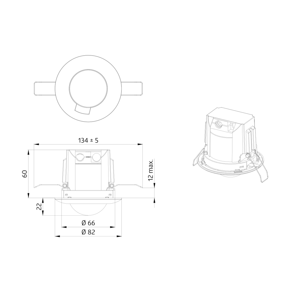 BEG 92196 PD3N-1C-FC Detetor de movimento Montagem no tecto