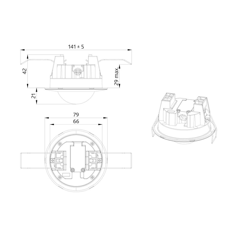 BEG 93317 BL2-FC Detetor de movimento Montagem no tecto