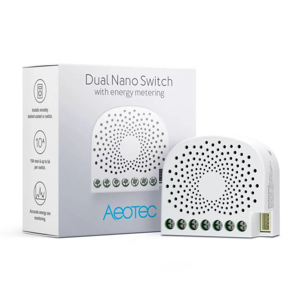 Aeotec Dual Nano Switch com Power Metering