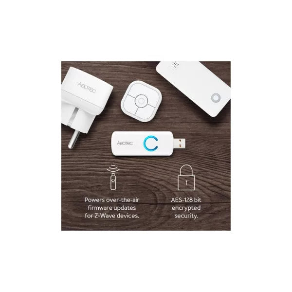 Aeotec Z-Stick, an USB Z-Wave controller com battery, Gen5+ (ZW090)
