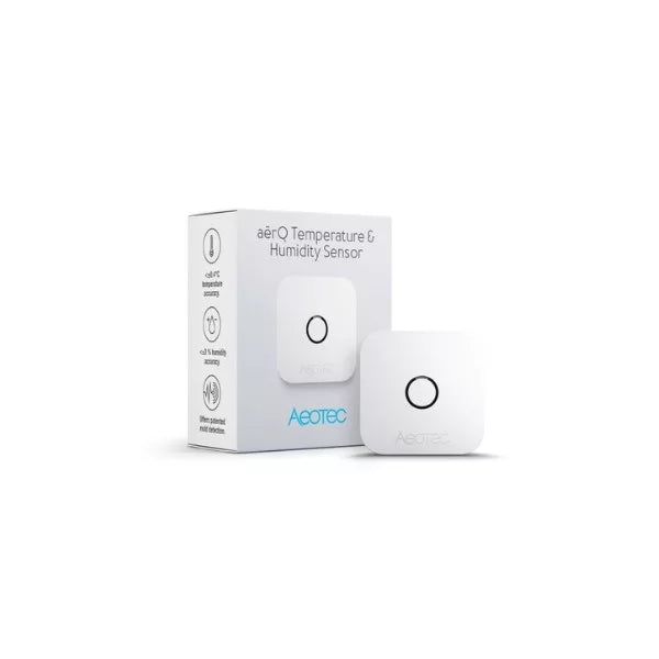 Aeotec aërQ Temperature & Humidity Sensor, com Z-Wave protocol (ZWA039)