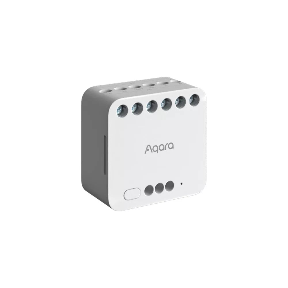AQARA Dual Relay Module T2 (Com Neutral), com power meter and interlock mode support for roller shutters