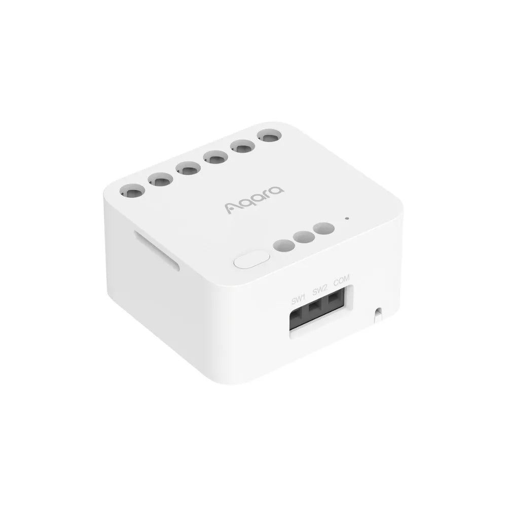 AQARA Dual Relay Module T2 (Com Neutral), com power meter and interlock mode support for roller shutters