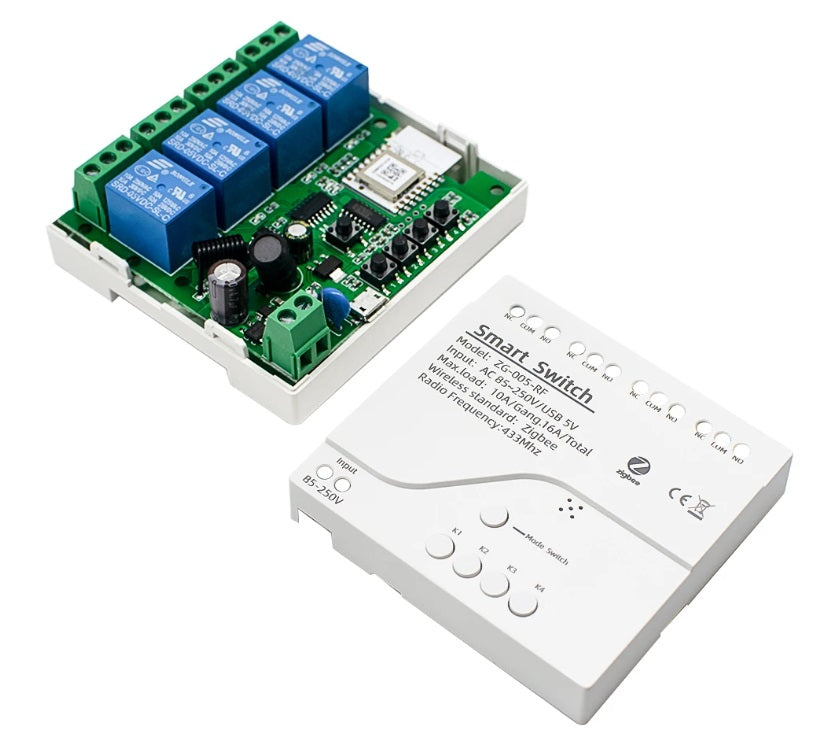 Modulo com  4 reles Zigbee 3.0