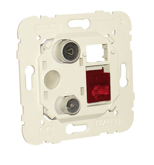 Tomada Mista R-TV/RJ45 Cat6 UTP Efapel - 21534