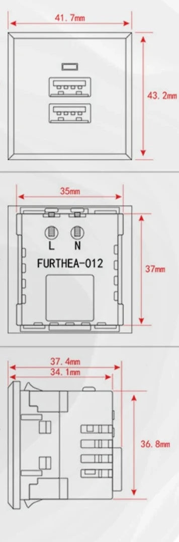 Transformador 5V para USB (2 portas)