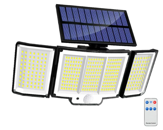 Holofote LeD solar com 348LED e controle remoto