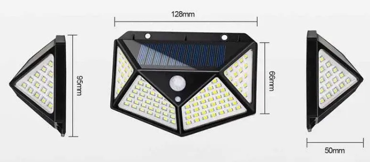 Luz LeD solar de parede com 100LED