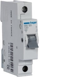 Produtos Disjuntor 1P 20A C 3kA MW120 Hager