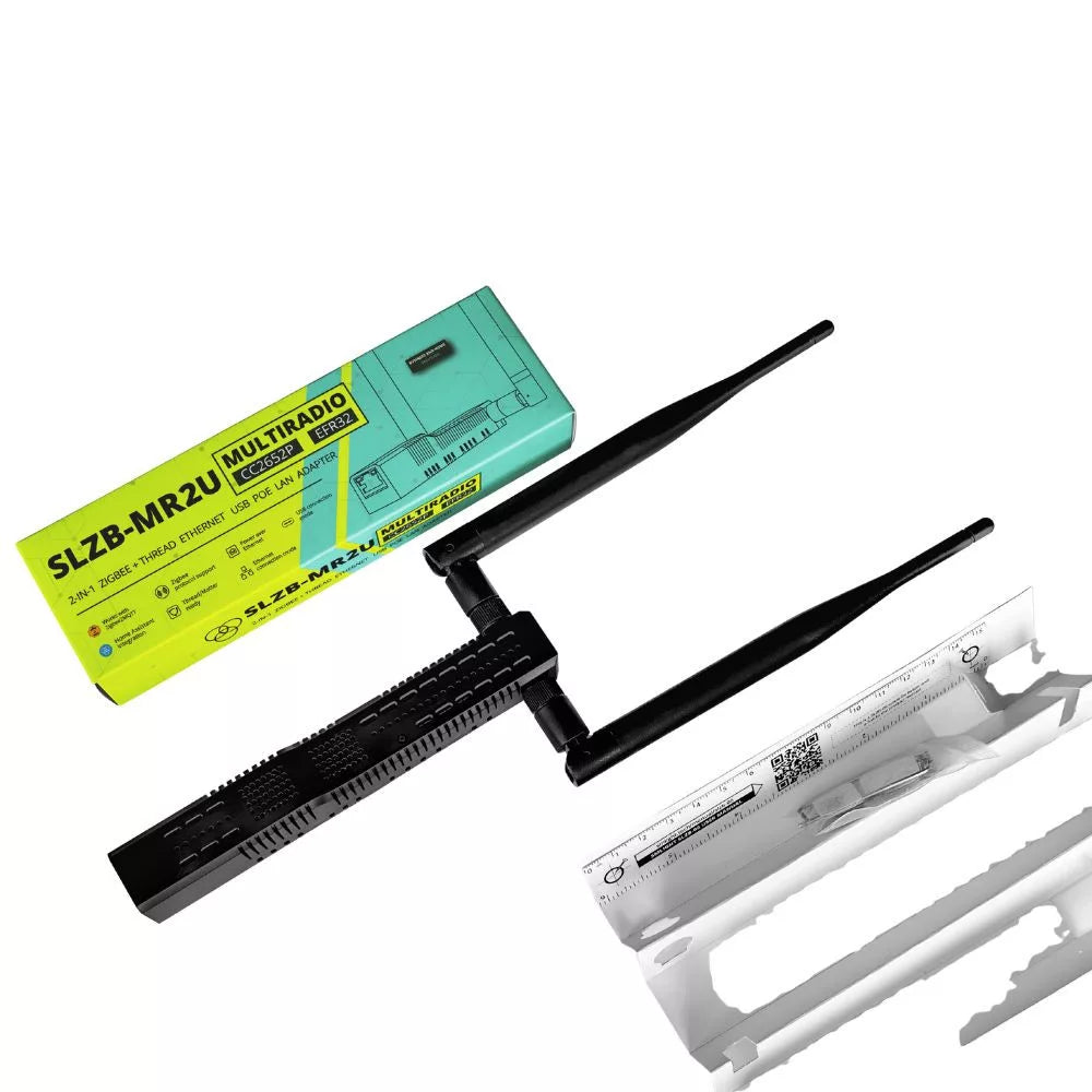 SMLIGHT SLZB-MR2U – Zigbee, Matter over Thread, Ethernet, PoE, USB, Wi-Fi adapter, preto (CC2652P + EFR32MG21)
