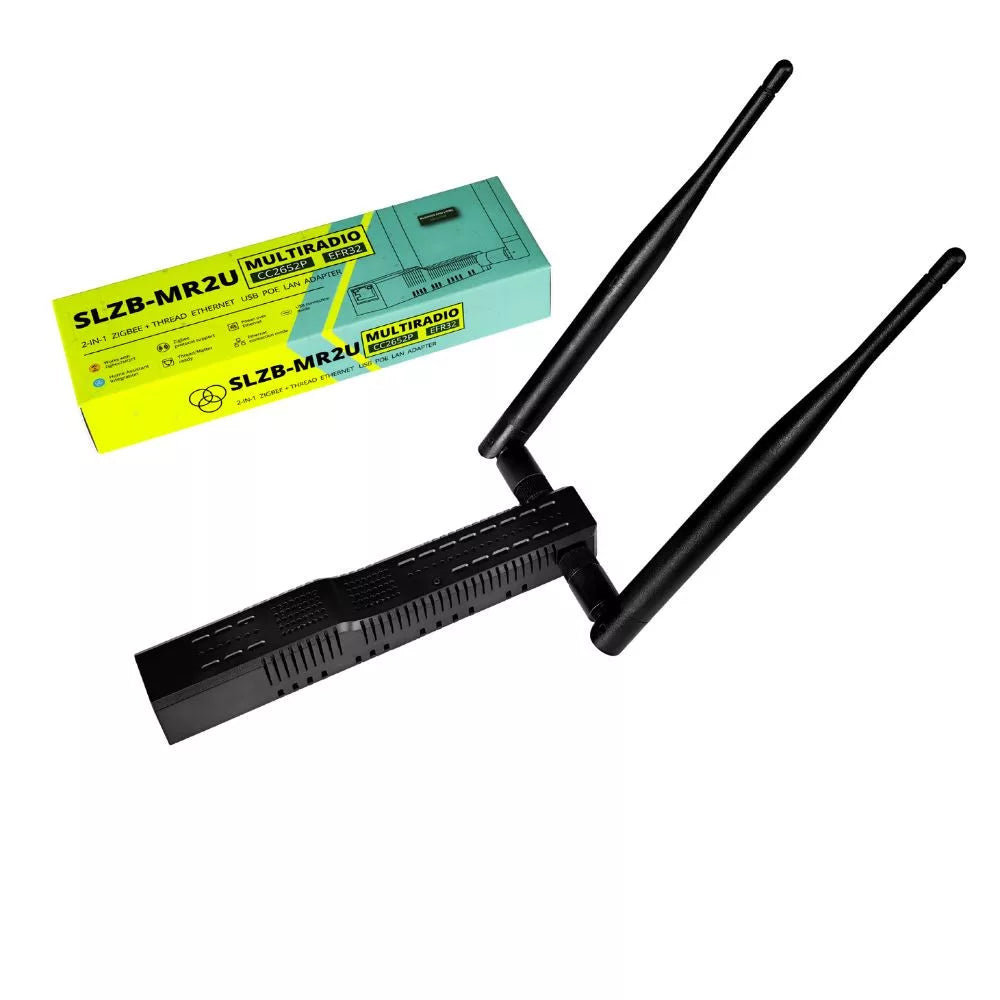 SMLIGHT SLZB-MR2U – Zigbee, Matter over Thread, Ethernet, PoE, USB, Wi-Fi adapter, preto (CC2652P + EFR32MG21)