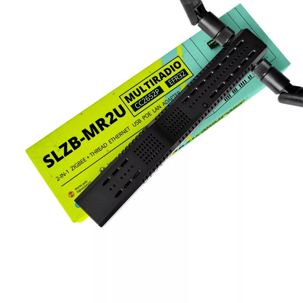SMLIGHT SLZB-MR2U – Zigbee, Matter over Thread, Ethernet, PoE, USB, Wi-Fi adapter, preto (CC2652P + EFR32MG21)