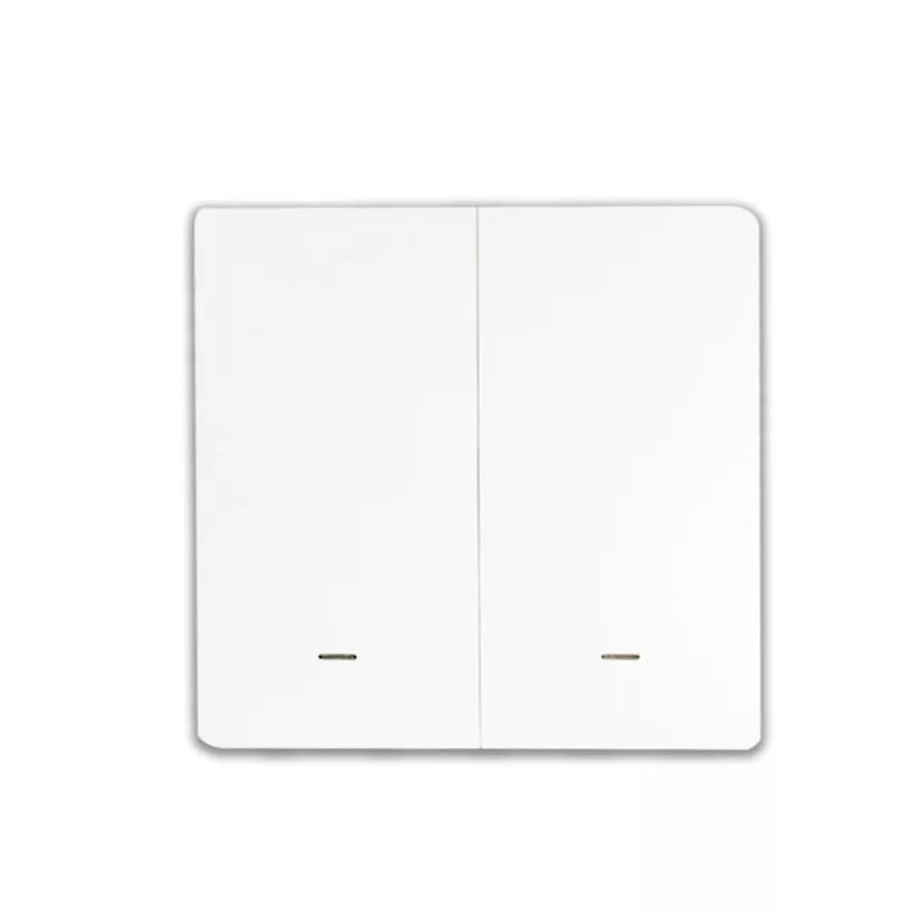 SmartWise BEREM2 Bluetooth (eWeLink-Remote) wireless switch com 2 button, branco push button front painel