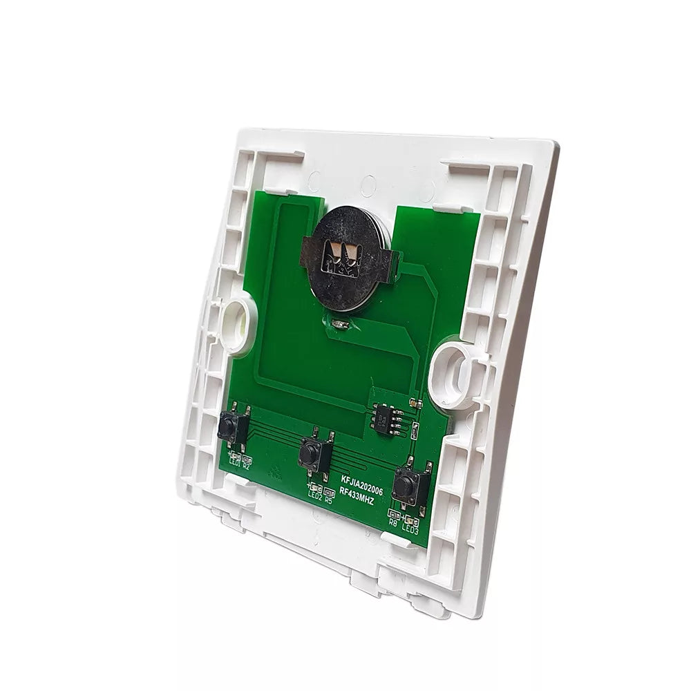 SmartWise BRF3-NFP, a 3-button wireless RF parede switch, sem front painel