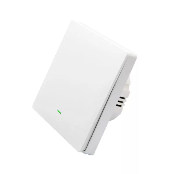 SmartWise B61 UNI Zigbee 3.0 + RF, 1-gang smart parede switch, universial wiring, physical push-button, branco