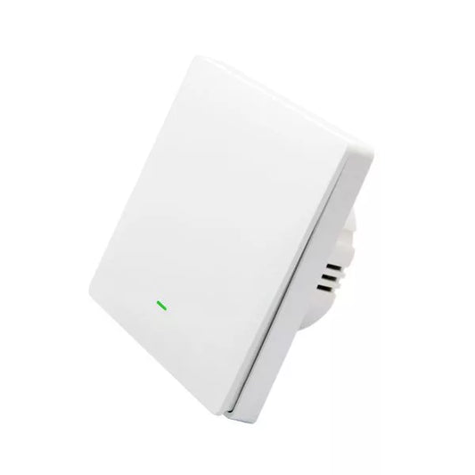 SmartWise B61 UNI Zigbee 3.0 + RF, 1-gang smart parede switch, universial wiring, physical push-button, branco