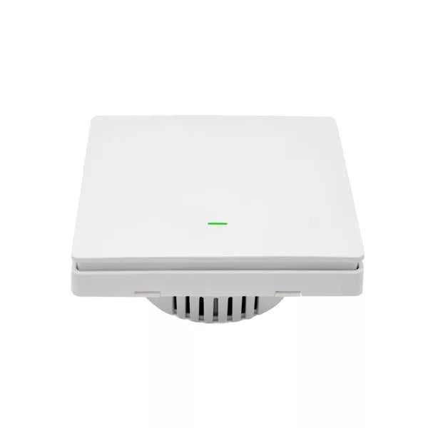 SmartWise B61 UNI Zigbee 3.0 + RF, 1-gang smart parede switch, universial wiring, physical push-button, branco