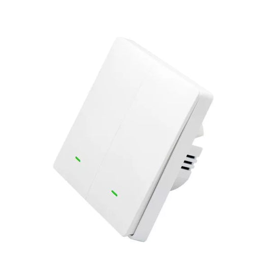 SmartWise B62 UNI Wi-Fi + eWeLink-Remote, 2-gang smart parede switch, universial wiring, physical push-button, branco