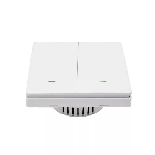 SmartWise B62 UNI Wi-Fi + eWeLink-Remote, 2-gang smart parede switch, universial wiring, physical push-button, branco