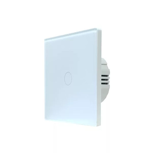 SmartWise T61 UNI Wi-Fi + eWeLink-Remote, 1-gang smart parede switch , universial wiring, branco touch painel.