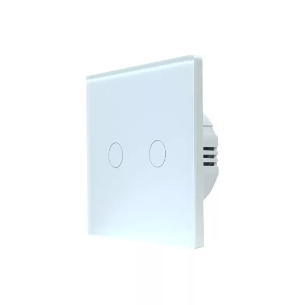 SmartWise T62 UNI Wi-Fi + eWeLink-Remote, 2-gang smart parede switch , universial wiring, branco touch painel