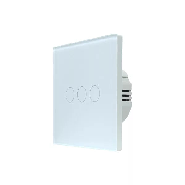 SmartWise T63 UNI Wi-Fi + eWeLink-Remote, 3-gang smart parede switch , universial wiring, branco touch painel