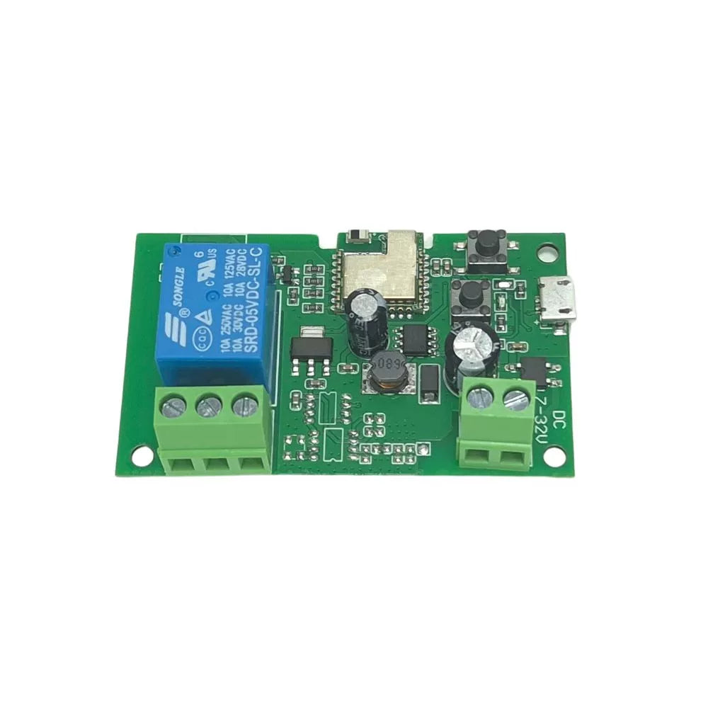 SmartWise 5V-32V Wi-Fi + Bluetooth 1-gang smart relay switch, NO/NC, dry contact, momentary switch, eWeLink compatible