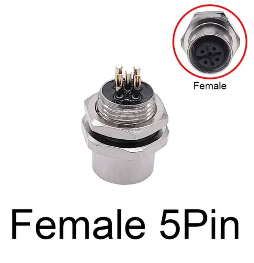 Conector M12 5 Pinos - Fixação Painel