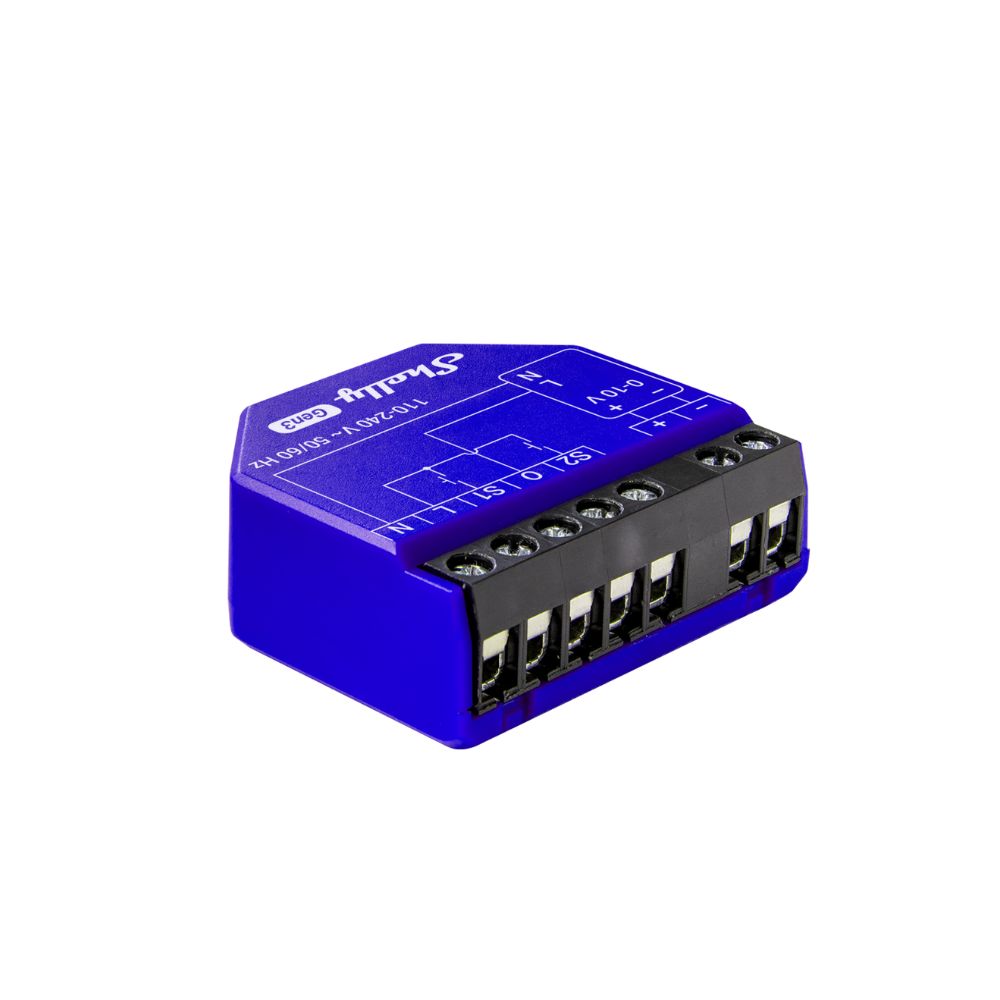 Shelly Plus 0/1-10V Dimmer GEN3, controlador Wi-Fi inteligente com saída de 0-10V ou 1-10V