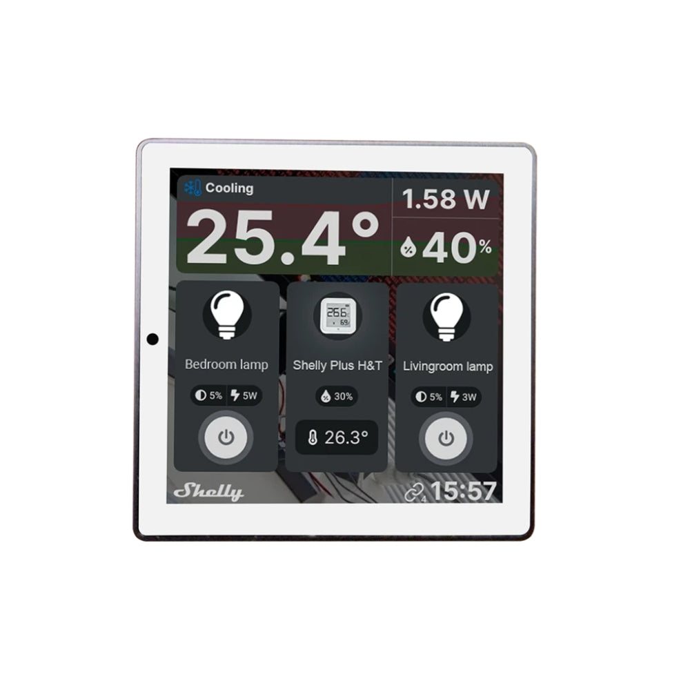 Shelly Ecrã Touch 4'' Multifuncional Android de parede com relé (Wifi e Bluetooth)