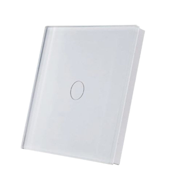 SmartWise parede switch glass touch front painel, branco, 1-button