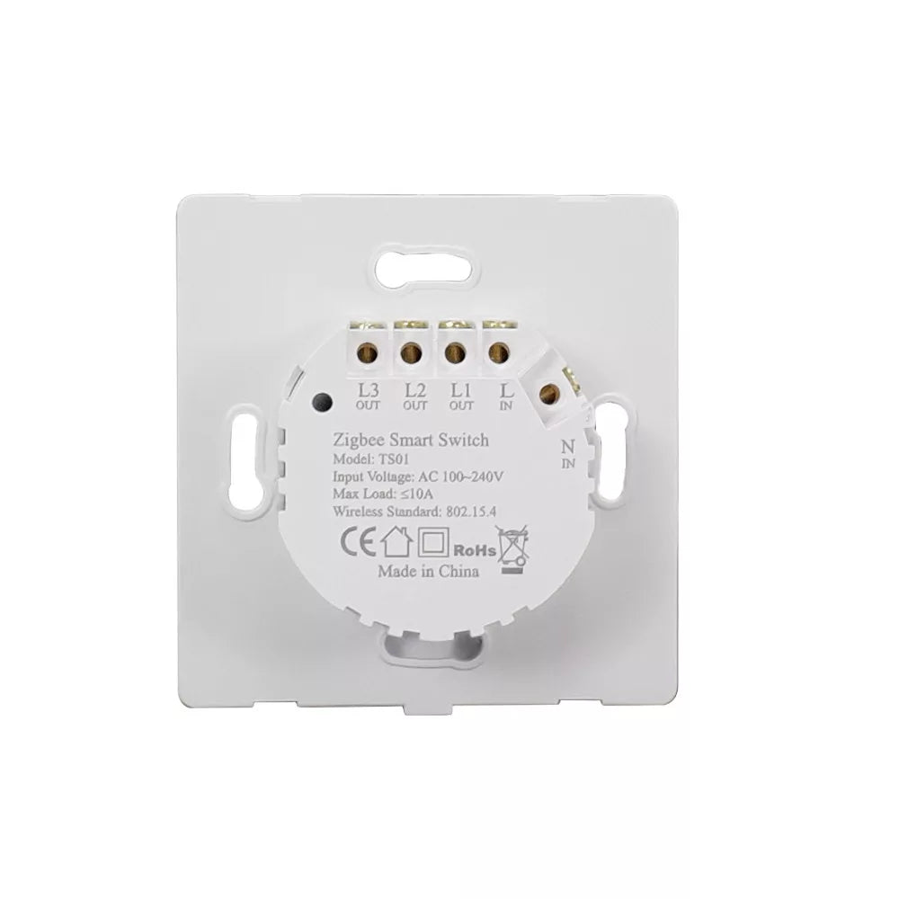 SmartWise T61 UNI Zigbee 3.0 + RF, 1-gang smart parede switch com universal wiring and touch switch, SEM FRONT PAINEL