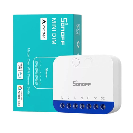 Sonoff MINI-DIM Matter Over Wi-Fi Dimmer Switch – dimmer module com power meter, Matter, Wi-Fi