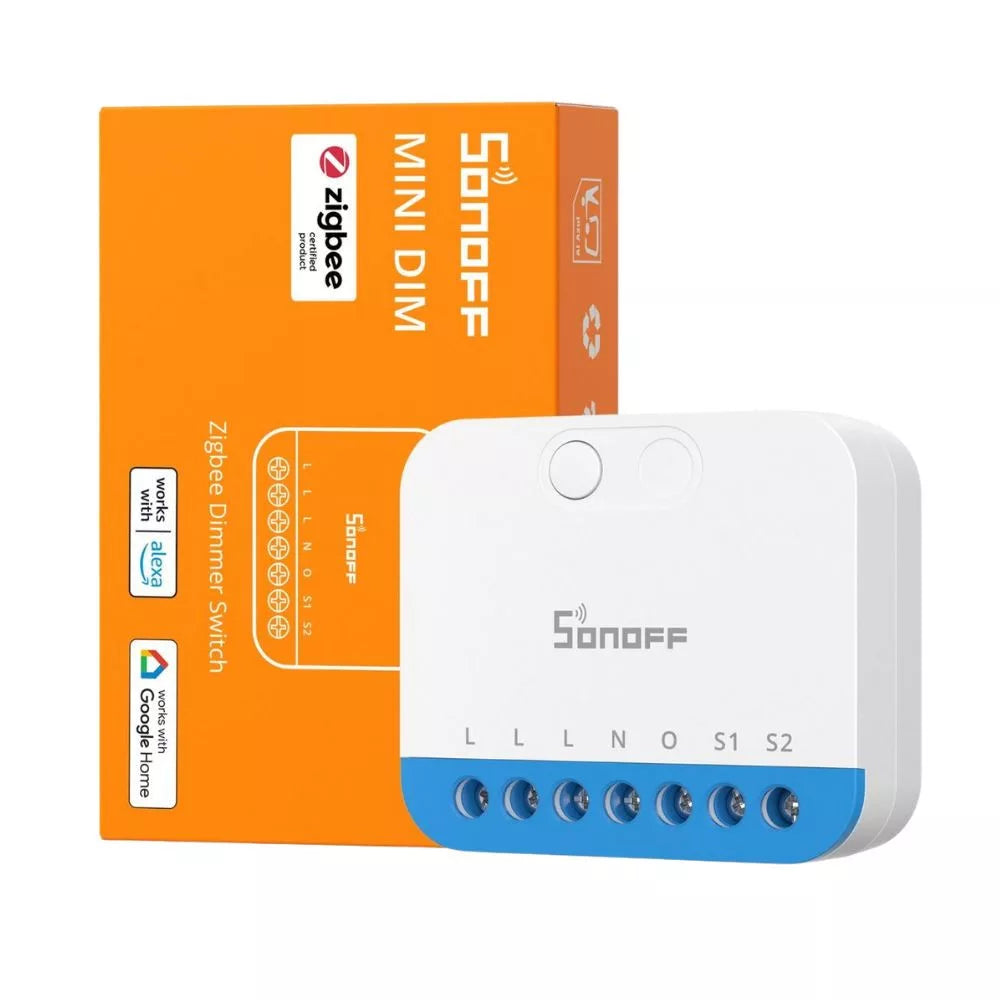 Sonoff MINI-ZBDIM Zigbee Dimmer Switch – dimmer module com power monitoring, Zigbee