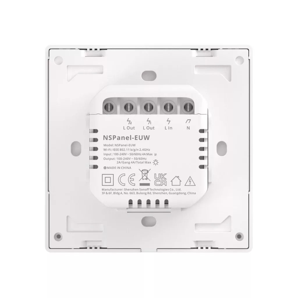 Sonoff NSPanel BRANCO 2-gang smart WiFi parede switch com LED painel, thermostat and smart scene switch feature
