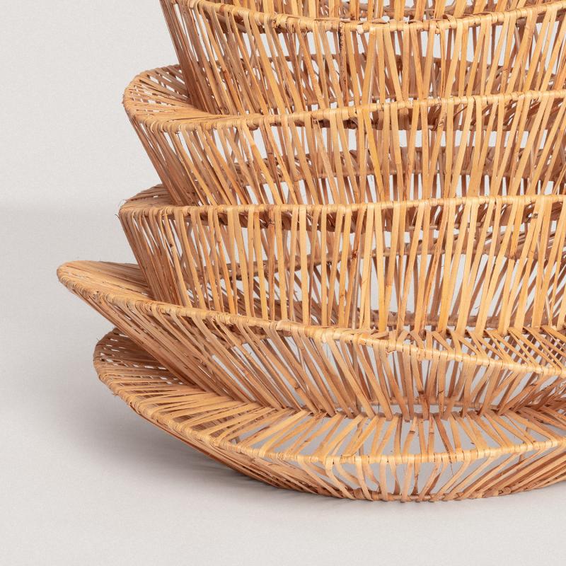 Abajur Candeeiro Suspenso Rattan Halima Ø570 mm ILUZZIA